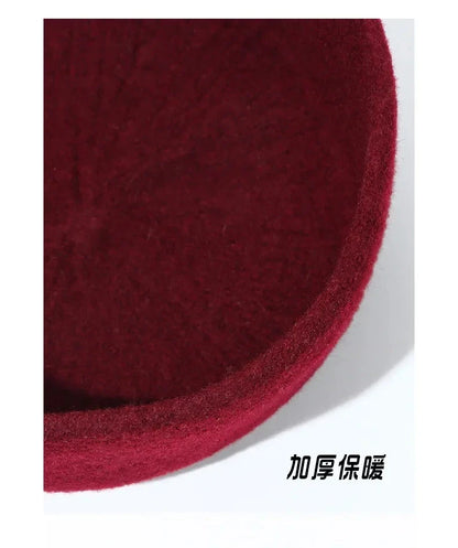 Muslim Hats for Men Red Black Berets Real Wool Elegant Headwear Islamic Hijabs Dancing Party Outdoor Prayer Caps African Hat Good Vibrations