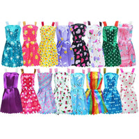 10Sets Doll Dress Outfit Dress Fashion Coat Hats Sweater Pant Clothing For Doll Clothes Doll Accessories Girl's Toy Gifts Good Vibrations