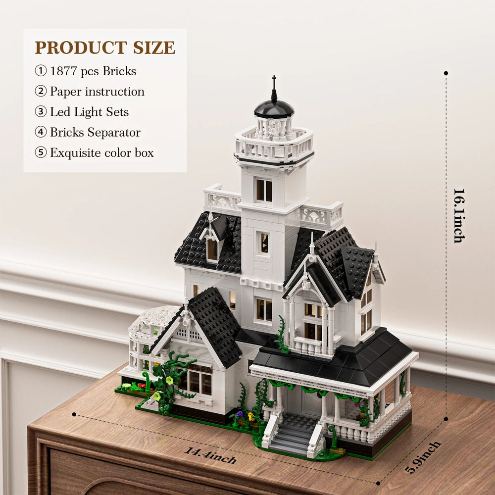 1877 Pcs Magic House Blocks Set Owens House Building Set Creator Architecture Model Home Office Decor Gift for Adults Good Vibrations