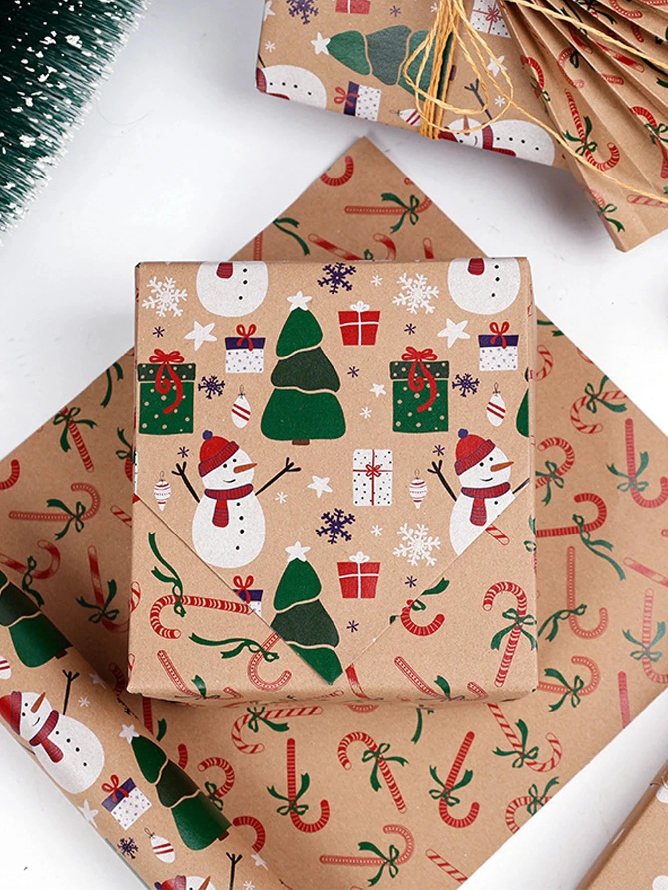 Christmas Gift Wrapping Paper Gift Wrapping Paper Christmas Trees Packaging Gift Paper Suitable for Birthdays and Festivals Good Vibrations
