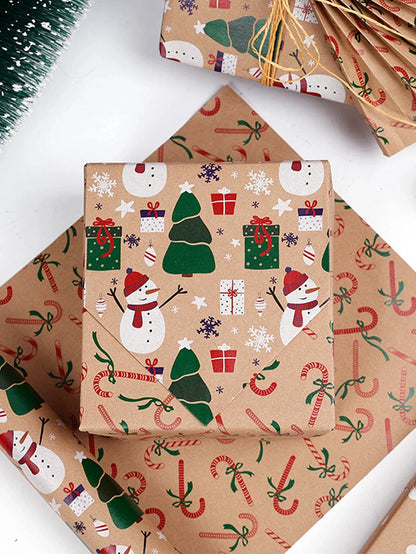 Christmas Gift Wrapping Paper Gift Wrapping Paper Christmas Trees Packaging Gift Paper Suitable for Birthdays and Festivals Good Vibrations