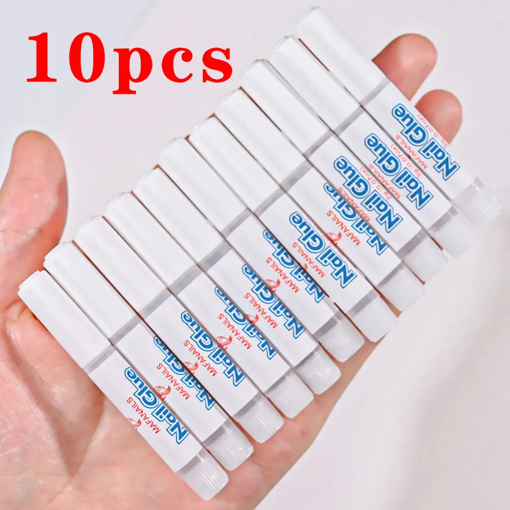 1/5/10pcs Super Strong Nail Bond Glue Acrylic Tips & Rhinestone Professional Nail Glue 2g/3g/7g/10g Fast Dry Long Lasting Glue Good Vibrations