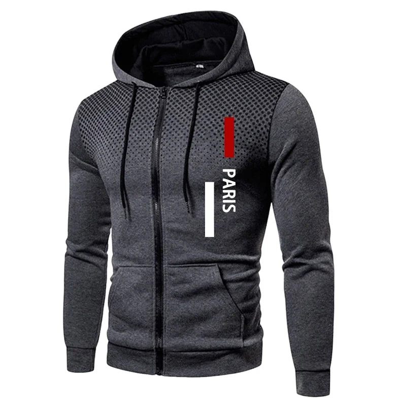 Men's Sportswear Hooded Sweatshirt and Sweatpants Urban Casual Sporty Zipper Hoodie Jogging Suit Fall/winter Training Outfits Good Vibrations