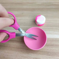 1Set Pink Smoking Kit With Silicone Bowl Folding Scissors Jar Ziplock Bag Women Gift Smoke Accessories Easy To Carry Good Vibrations Adult Super Store