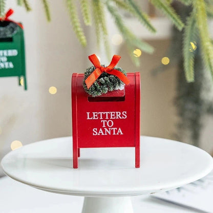 Christmas Iron Mail Box Pendant Christmas Tree Decoration Desktop Landscape Festival Atmosphere Decoration Good Vibrations