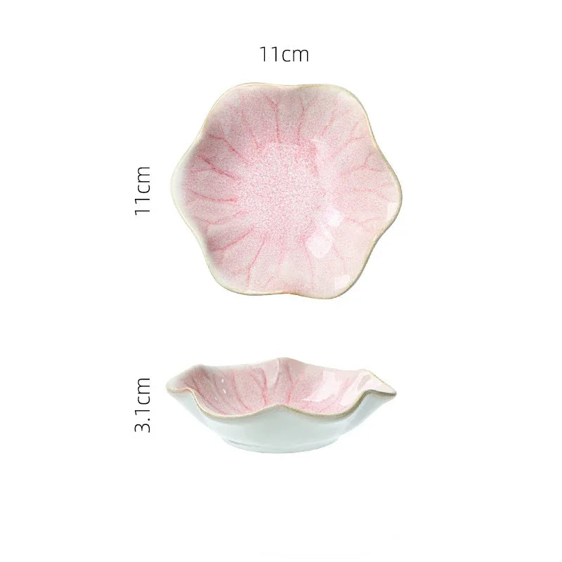 Japanese Ceramic Plate Retro Kiln Glaze Barbecue Mini Dipping Dish Sashimi Sushi Soy Sauce Dishes Home Desktop Snack Plates New Good Vibrations