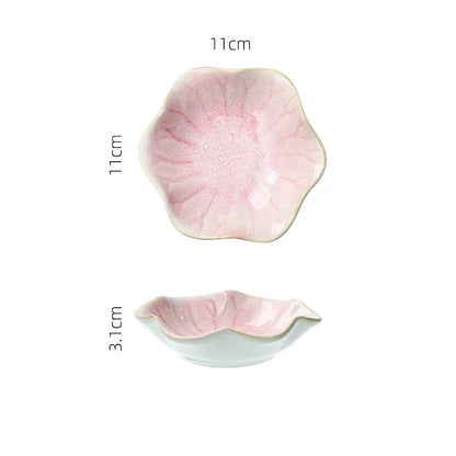 Japanese Ceramic Plate Retro Kiln Glaze Barbecue Mini Dipping Dish Sashimi Sushi Soy Sauce Dishes Home Desktop Snack Plates New Good Vibrations