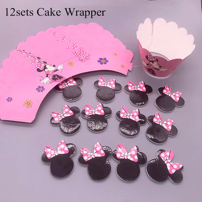 Minnie Mouse Birthday Party Decorate Girls Disposable Tableware Balloon Cups Plates Tablecloth Balloon Baby Shower Party Supply Good Vibrations