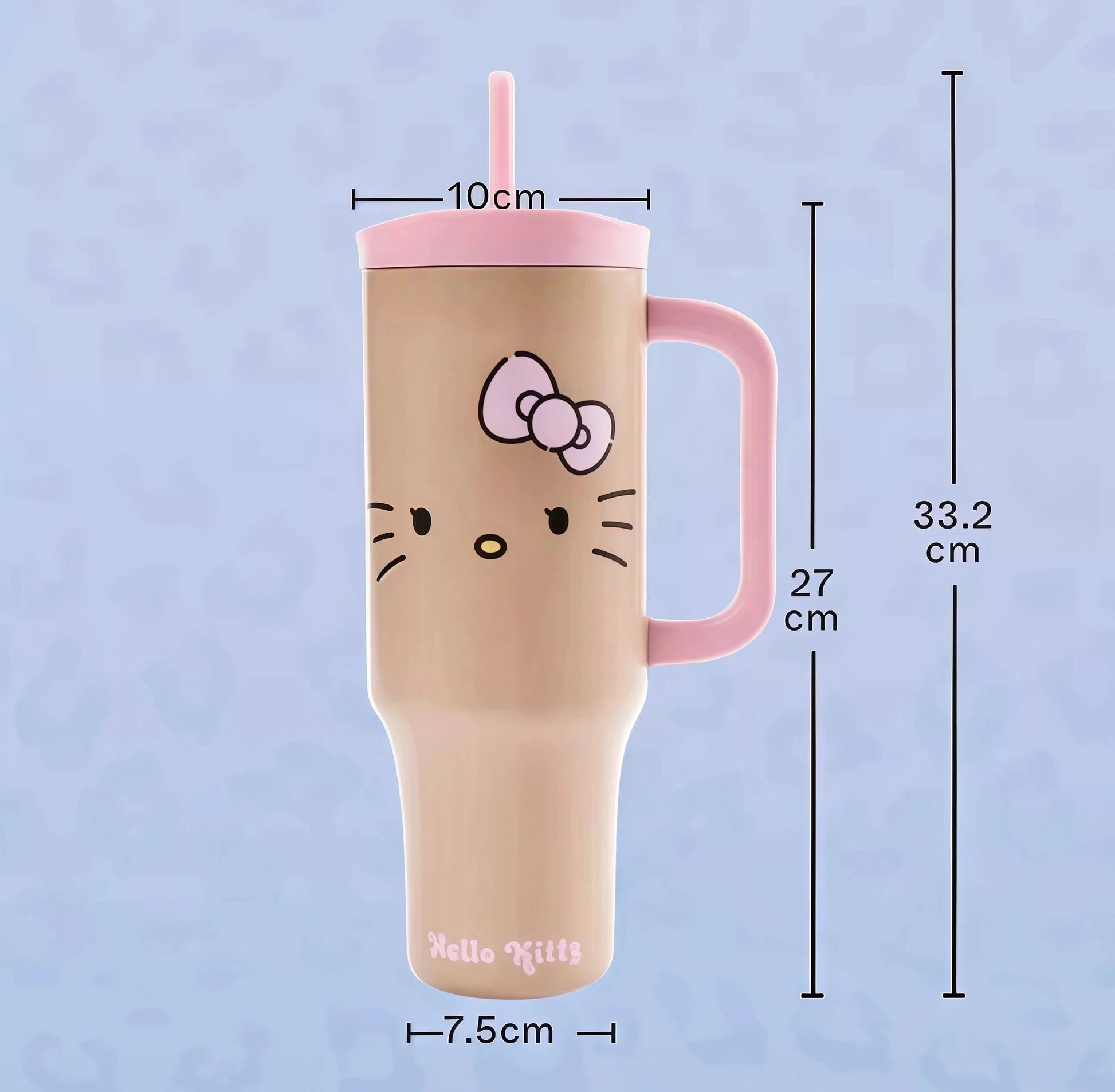 TBH Leopard Print Kitty Series Straw Thermos Cup Travel Sports Water Bottle Stainless Steel Cold Insulation Cup Girls Gift Good Vibrations