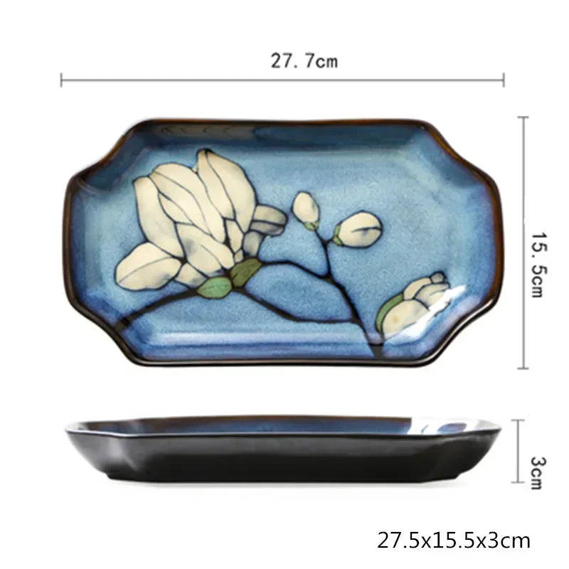 Ceramic Dinner Plate Service Dish Cake Dish Western Steak Steak Disc Salad Bowl Kitchen Board Wedding Kitchen Supplies Beautiful Good Vibrations