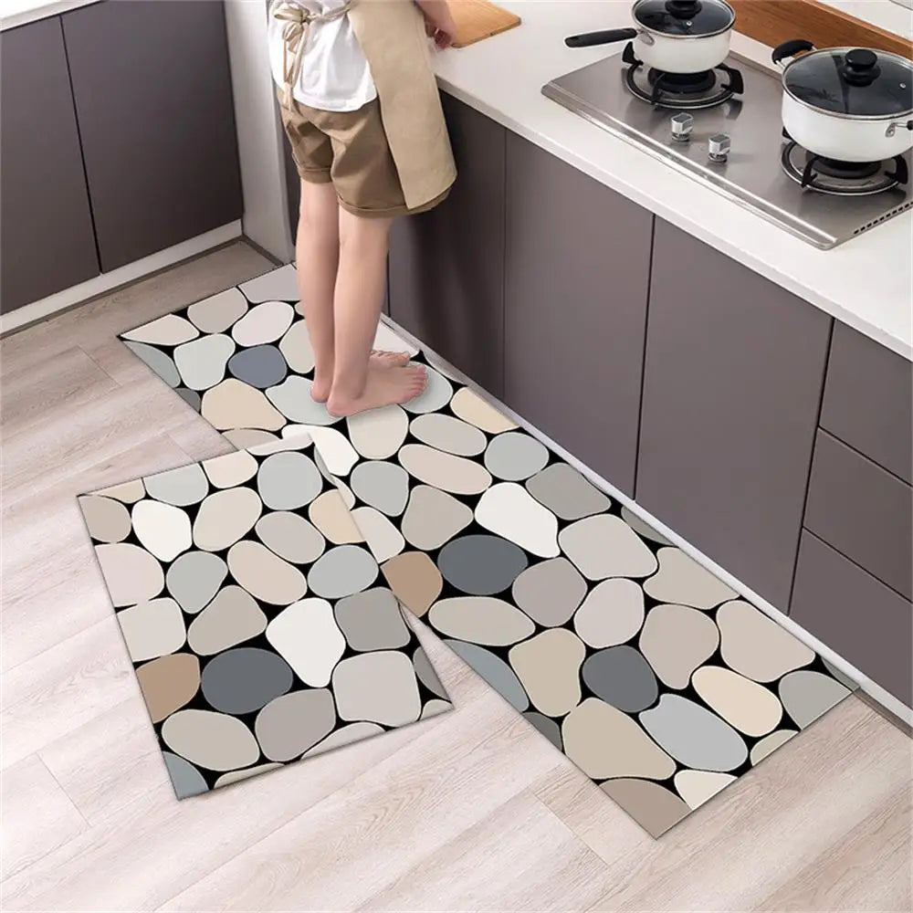 Soft Washable Non-Slip Kitchen Floor Mat for Bedroom Living Room Hallway Bathroom Entrance Long Bedside Carpet Good Vibrations