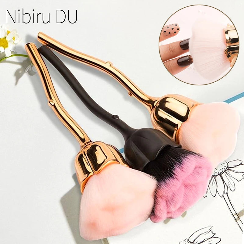 Rose-shaped Soft Brush For Manicure Nail Art Dust Brush Nail Dust Brush Gel Polish Dust Cleaning Nail Brushes Tool Nail Supplies Good Vibrations