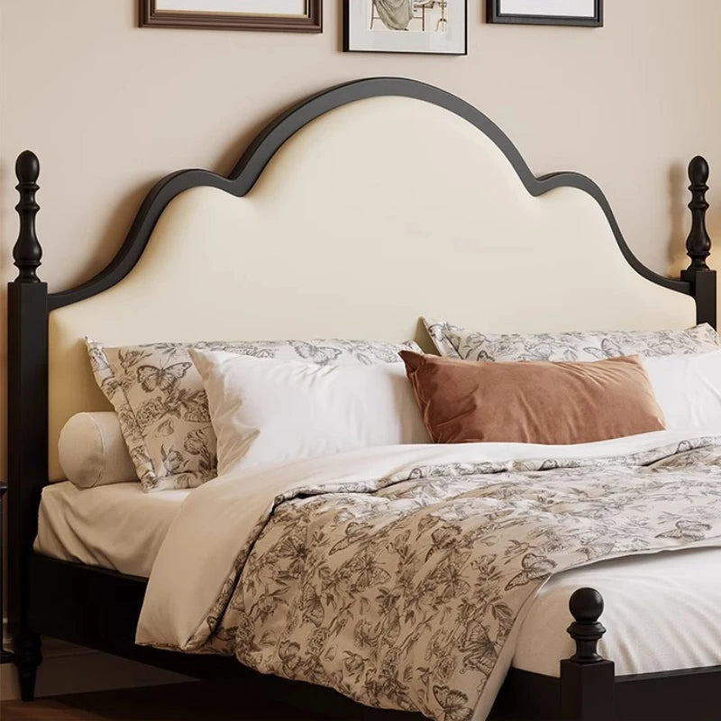 Wooden Retro Double Beds Luxury Designer Home Storage Upholstered Bed Bed Adult Couples Cama Box Casal Bed Room Furnitures Set Good Vibrations