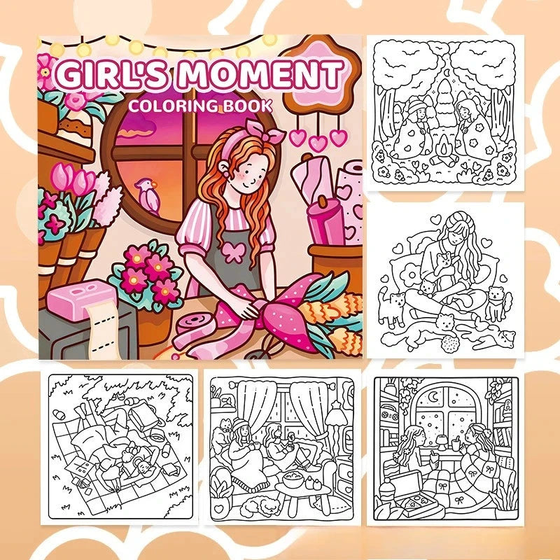 Hot-selling Coloring Books New Drawing Books Graffiti and Hand-drawn Drawing Books Paper Coloring Tracing Books for Adults Good Vibrations