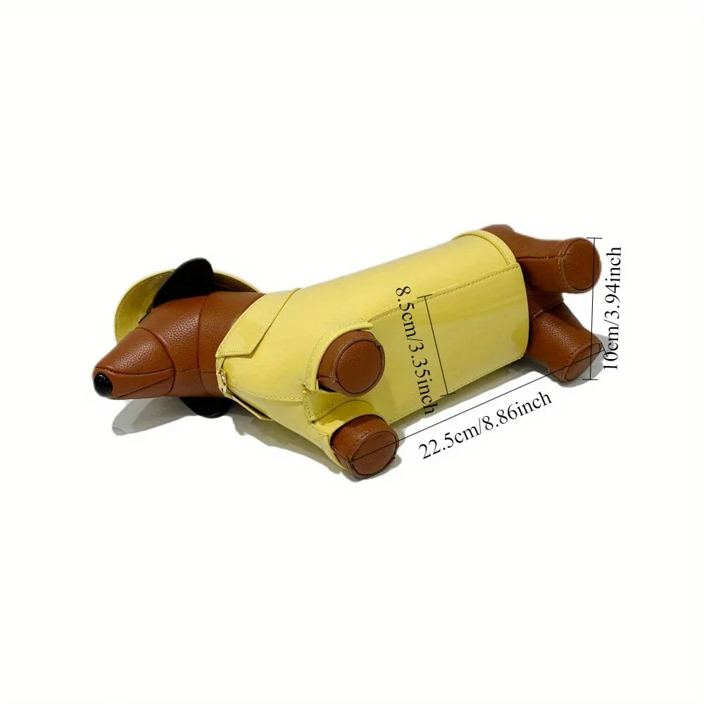 2025 new doll bag creative cute and funny hunting dog shaped contrasting color design sense niche single shoulder crossbody bag Good Vibrations