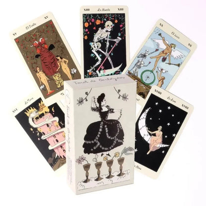 Tarot De Carlotydes Cards Poker Size Divination Fortune Telling Tarot Cards Deck Friend Party Entertainment Board Game Good Vibrations