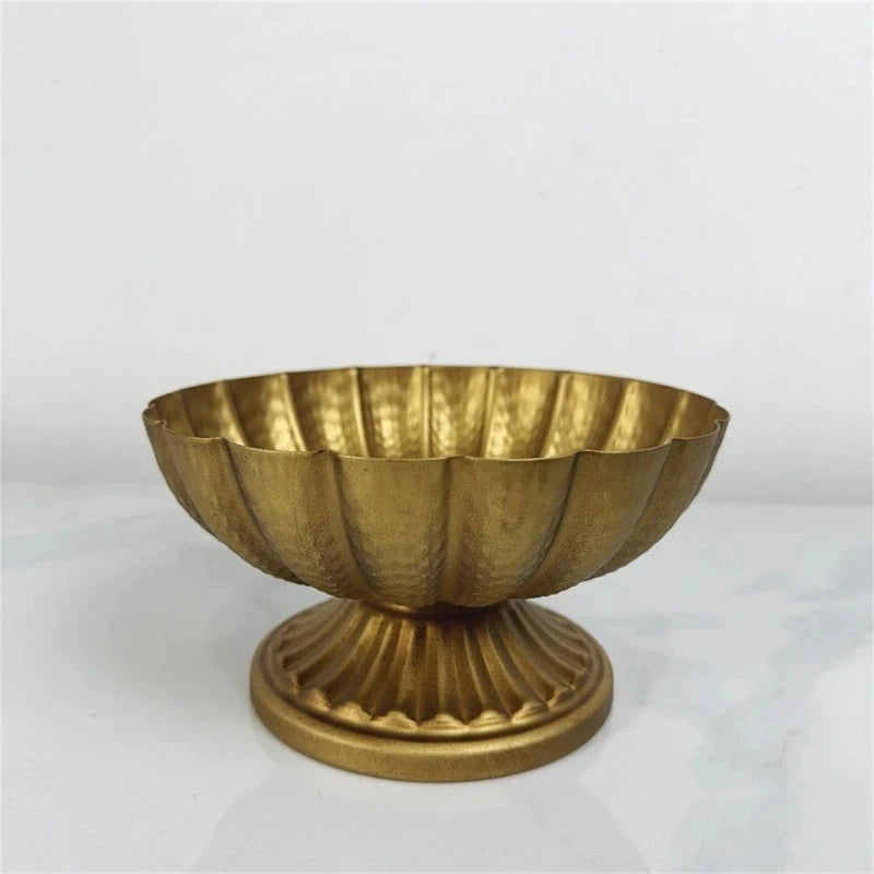 Vintage Iron Compote Bowl Vases for Wedding Centerpieces Small Set of 2 Good Vibrations