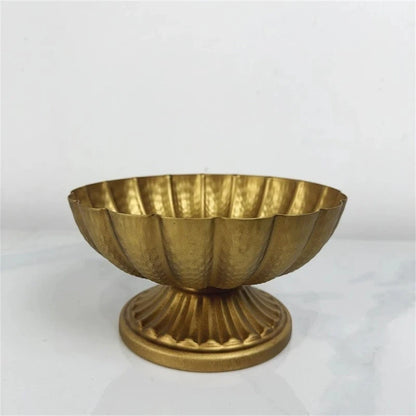 Vintage Iron Compote Bowl Vases for Wedding Centerpieces Small Set of 2 Good Vibrations