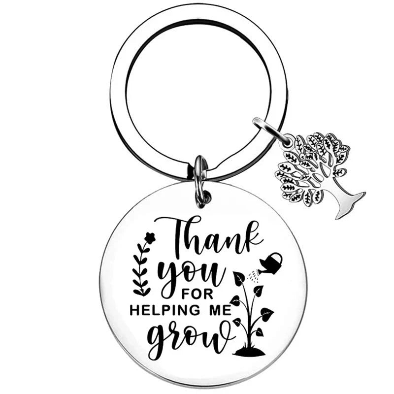 New Teacher Appreciation Gift Keychain Pendant  Graduation Key Chains Keyrings Gift Teachers Plant Seeds That Grow Forever Good Vibrations