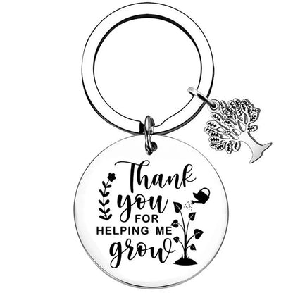 New Teacher Appreciation Gift Keychain Pendant  Graduation Key Chains Keyrings Gift Teachers Plant Seeds That Grow Forever Good Vibrations