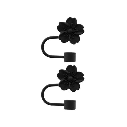 2pcs Straw Cover Cap for Stanley Cup Accessories,Lids Flowers Tip Covers Silicone Straw Topper 10mm Reusable Straw Tips Good Vibrations