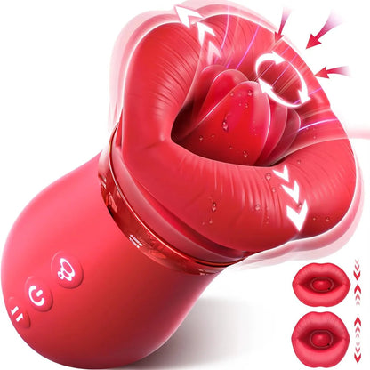 Rose Tongue licking Sucking Vibrator Adult Toy for Women Sexual Magic Massager Clit Nipple Stimulator Female Sex Toys Good Vibrations Adult Super Store