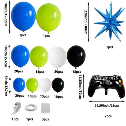 135pcs Game-themed Birthday Sets, Birthday Parties, Game Night Birthday Party Decorations, Create Immersive Esports Carnivals Good Vibrations