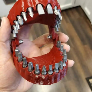 Funny Denture Drill Bit Holder for Screwdriver Teeth Model Screwdriver Bit Holder Fits 1/4 Inch Hex Bit Drive Bit Adapter Tools Good Vibrations