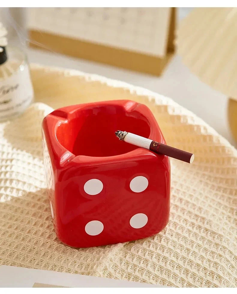 Dice Ashtray Modern Home Living Room Decoration Office Meeting Room Desktop Ornament Smoking Accessories Ash Tray Gift Good Vibrations Adult Super Store