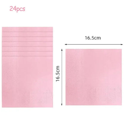 Light Pink Party Supplies Disposable Dinnerware Set Include Plates and Cups Napkins Tablecloth for Birthday Party Decorations Good Vibrations