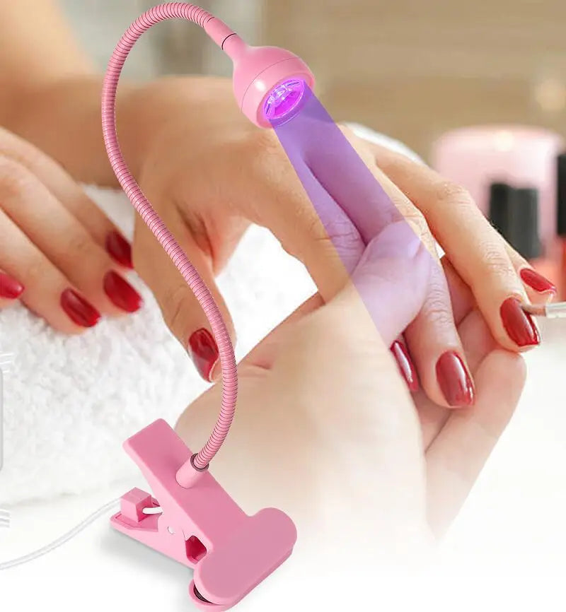 LED Nail Lamps 3W Flexible Gooseneck Lamp Quicky Dry Nail Manicure Dryer Gel Polish Curing Light for Gel Nails Good Vibrations
