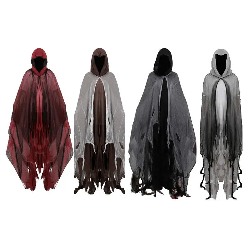 Halloween Cape Unisex Halloween Ghost Dementors Cosplay Costume Horror Dress Up Cape Halloween Horror Costume Cloaks Props Good Vibrations
