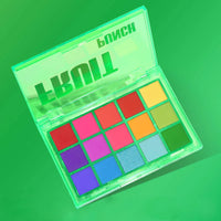 15 Colors Eyeshadow Palette Set Colorful Neon Rainbow Makeup Eyeshadow Palette Vibrant Shimmer Matte Pigmented Blendable Make Up Good Vibrations