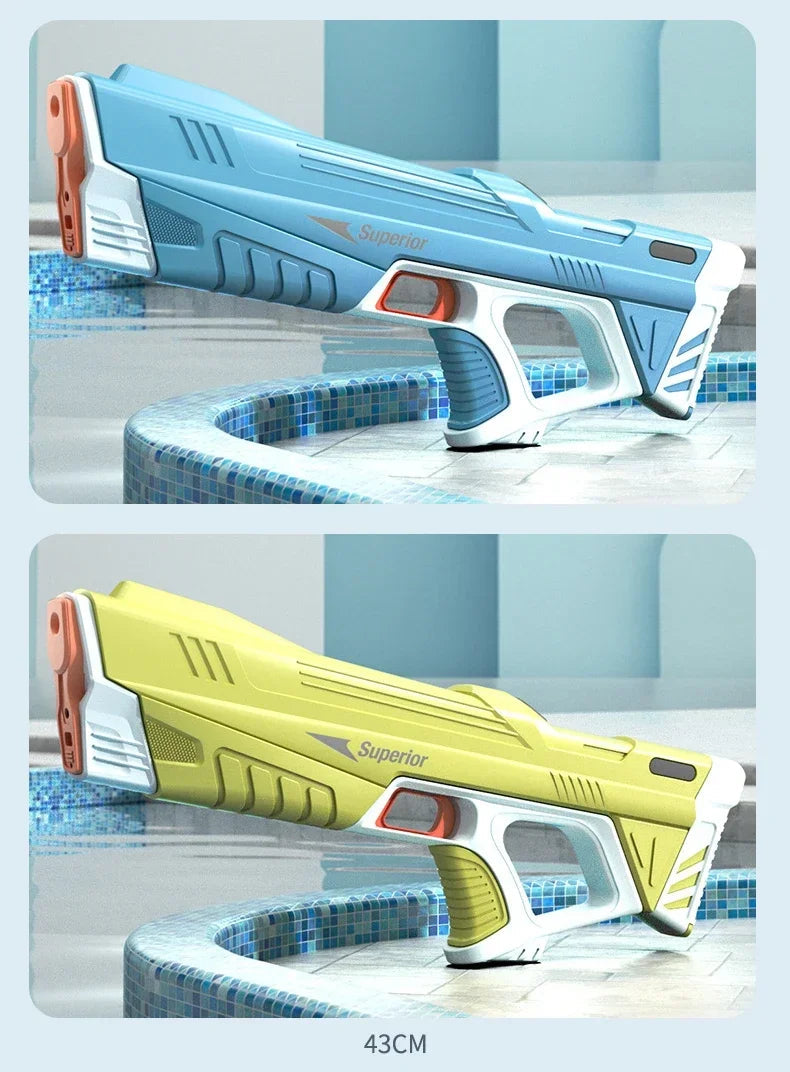 Children Full Automatic Water Gun Toys Summer Outdoor Pool Fight Games Induction Absorb Water Electric Waterguns for Kids Gifts Good Vibrations