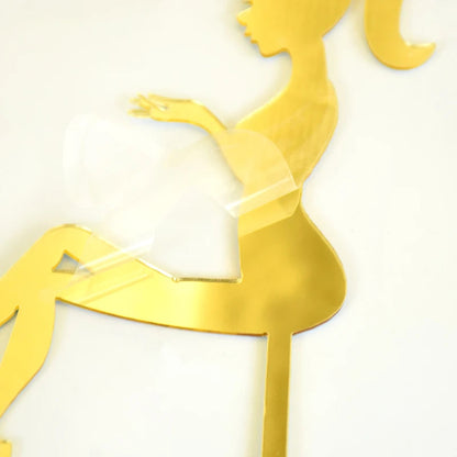 2Pcs/Set Bride To Be Cake Toppers Acrylic Wedding Cake Toppers Bridal Shower Bachelorette Hen Night Party Cake Decor Baking Tool Good Vibrations