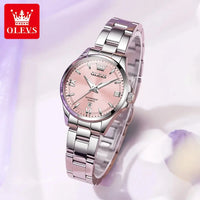 OLEVS Women‘s Watches Simple Luxury Fashion Elegant Female Wristwatch Waterproof Luminous Date Exquisite Gift for Gift 2025 Good Vibrations
