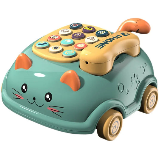 Baby Storyteller Electric Toy Children's Educational Early Learning Simulated Telephone Car Model with Light Music Good Vibrations