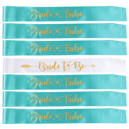 Bride Tribe Bridesmaids Sashes Set for Bridal Shower Decorations Wedding Favors Bachelorette Party Supplies Bride to be Gift Good Vibrations