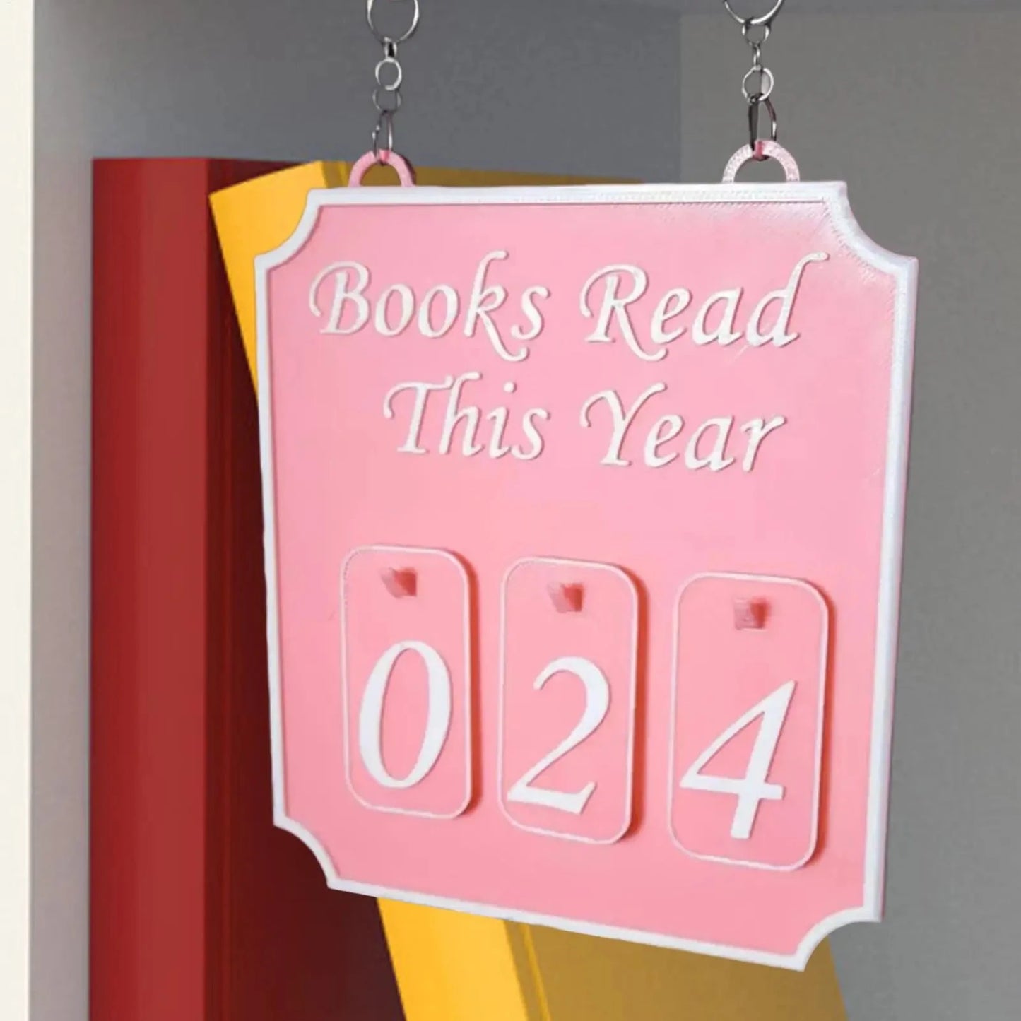 Book Decor for Shelf Bookshelf Counter Bookish Reader Bookworm Track Yearly Reading for Classroom Librarian Women Men Good Vibrations