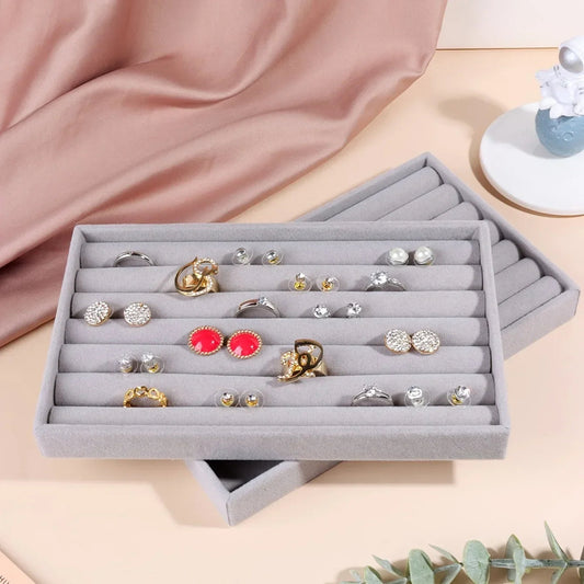 Jewelry Storage Box Tool Necklace Ring Earrings Box Classification Storage Box Jewelry Brooche Display Box Drawer Organizer Tray Good Vibrations