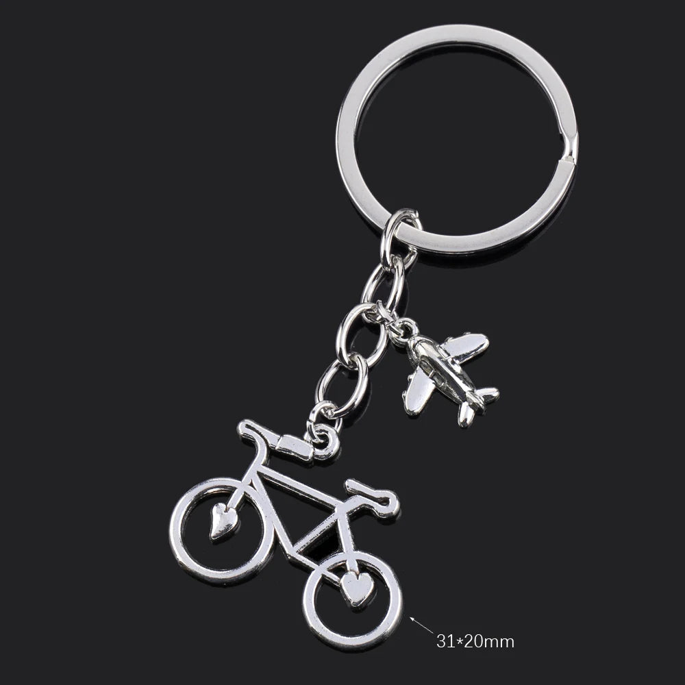 Fashion Animal Women Keychain Car Moon Cat Dog Love Heart Key Chain Friends Gift Jewelry Bag Pendant Wing Evil Eye Angel Turtles Good Vibrations