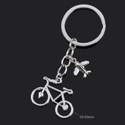 Fashion Animal Women Keychain Car Moon Cat Dog Love Heart Key Chain Friends Gift Jewelry Bag Pendant Wing Evil Eye Angel Turtles Good Vibrations