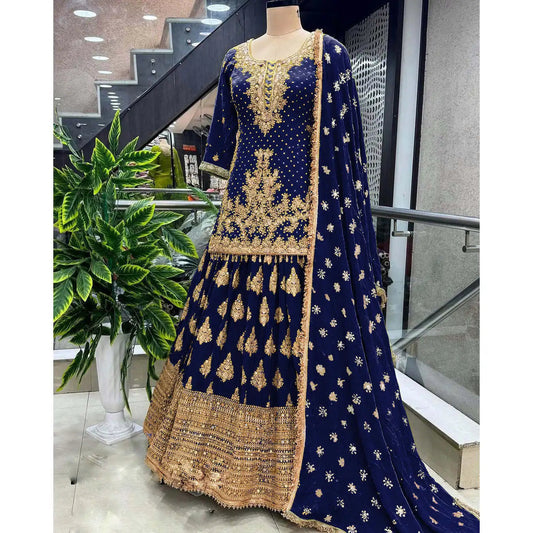 Beautiful Wedding Dresses Top Lehenga and Dupatta Elegant Wedding Wear Ensemble Good Vibrations