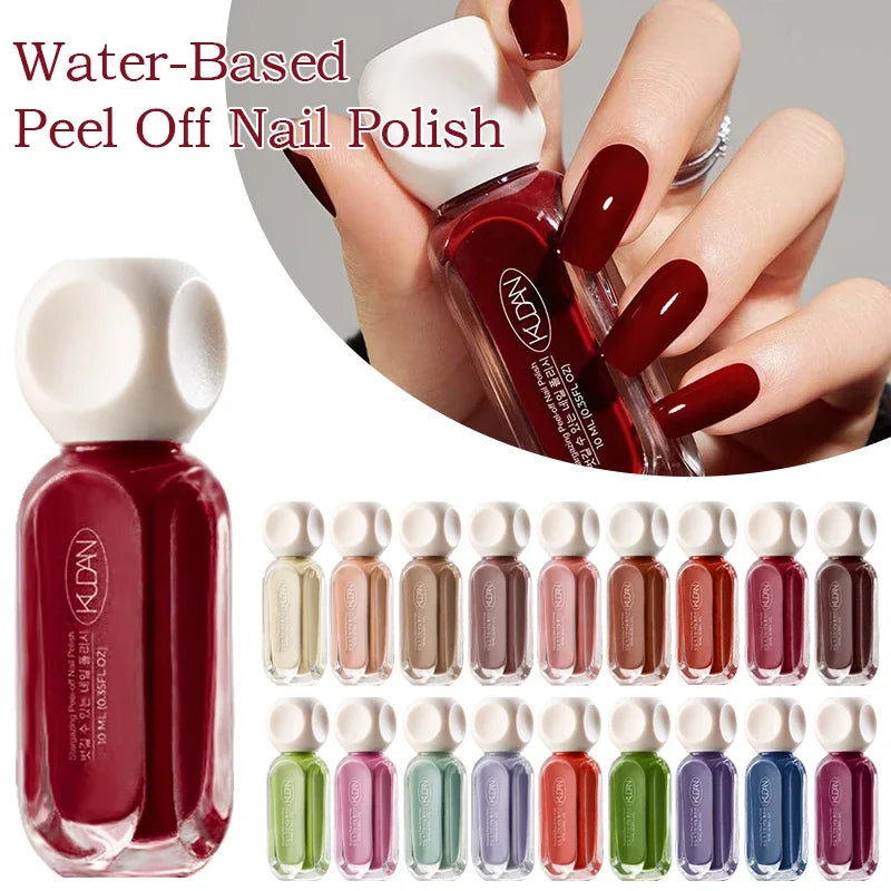 10ml Peel Off Water-Based Starry Nail Polish Fast Drying Long-Lasting Healthy And Brightening Effect No Need Lamp Cure Good Vibrations