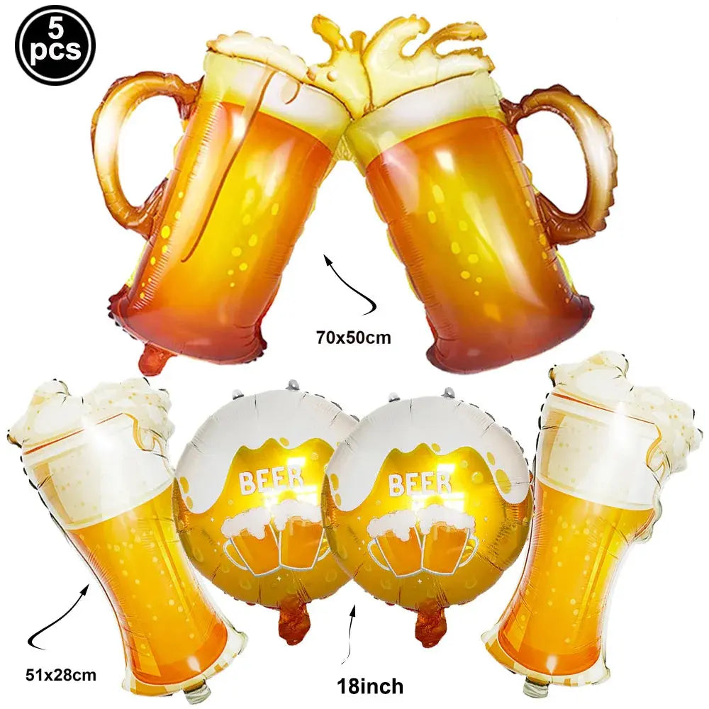 Whiskey Beers Birthday Party Decorations Disposable Tableware Tablecloths Whiskey Bottles Balloon Men Birthday Party Supplies Good Vibrations