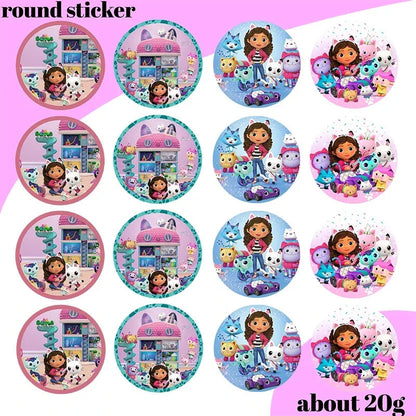 Cartoon Gabby Dollhouse Party Supplies Birthday Party Disposable Tableware Set Paper Plate Cup Napkins Baby Shower Decorations Good Vibrations