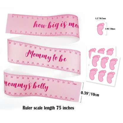 How Big is Mommy's Belly? Includes 1 Mommy's Belly Measuring Tape and 12 Stickers, Gender Neutral Fun Baby-Shower Game Good Vibrations