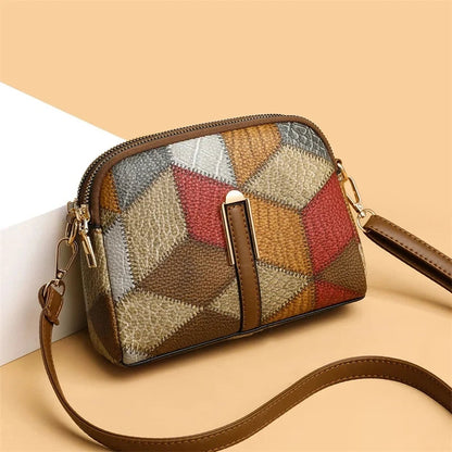 Yogodlns New Luxury Handbag Women Stitching Wild Messenger Bags Designer Brand Plaid Shoulder Bag Female Ladies Totes Good Vibrations