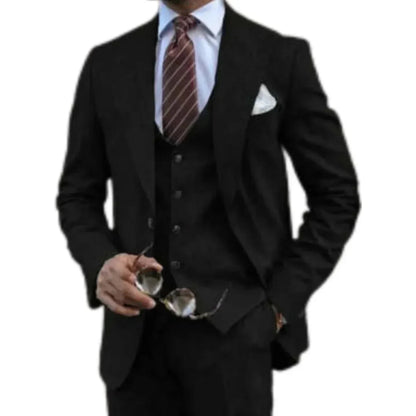 Elegant Man Suit Tailored 3-piece Suit Linen Suit High-quality Wedding Art One Breasted Gun Lapels  Suit for Men Summer Beach Good Vibrations