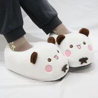 2025 New Panda Bubu And Yier Slippers Cartoon Panda Indoor Couple'S Warm Cotton Slippers Autumn And Winter Gift Birthday Gift Good Vibrations